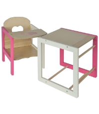 Imagine Scaun de masa transformabil pentru papusi Doll's Highchair with table