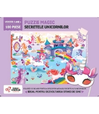 Imagine Puzzle magic - Secretele unicornilor (100 piese)