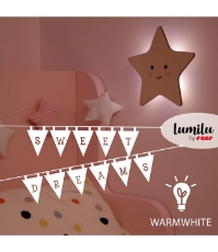 Imagine Lampa de veghe de perete, cu led, lumina reglabila si oprire cronometrata, forma stea, Lumilu Silhouette Star, 52177