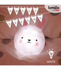 Imagine Lampa de veghe si veioza cu touch, 2in1, prindere perete, cu led, lumina reglabila si oprire cronometrata, forma iepuras, Lumilu Touch Light Bunny, 52200