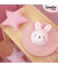 Imagine Lampa de veghe si veioza cu touch, 2in1, prindere perete, cu led, lumina reglabila si oprire cronometrata, forma iepuras, Lumilu Touch Light Bunny, 52200