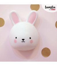 Imagine Lampa de veghe si veioza cu touch, 2in1, prindere perete, cu led, lumina reglabila si oprire cronometrata, forma iepuras, Lumilu Touch Light Bunny, 52200