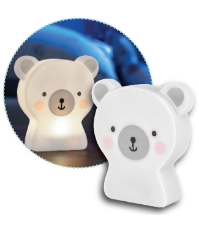 Imagine Lampa de veghe cu LED, cu oprire cronometrata, forma ursulet, alba, Lumilu Cute Friends Bear, 52310