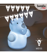 Imagine Lampa de veghe cu LED, forma rinocer, albastra, Lumilu Mini Zoo Rhino, 52343