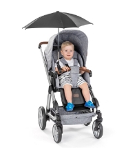 Imagine Umbreluta de soare ajustabila cu protectie solara UV 50+, pentru carucior bebelusi, neagra, ShineSafe Black 84151