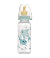 Imagine Biberon Family Boy PP 250 ml cu tetina latex pt lapte, nr 2, 35007