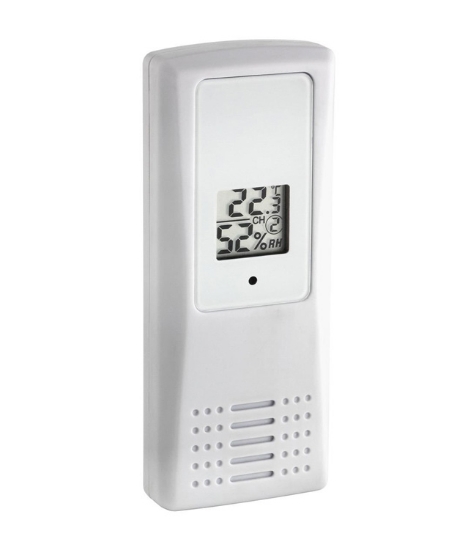 Imagine Transmitator wireless digital pentru temperatura si umiditate, afisaj LCD, alb, TFA 30.3208.02