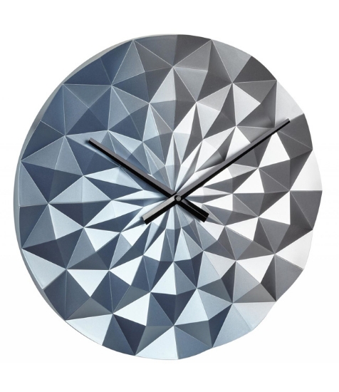 Imagine Ceas geometric de precizie, analog, de perete, creat de designer, model DIAMOND, albastru metalic, TFA 60.3063.06