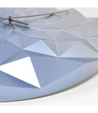 Imagine Ceas geometric de precizie, analog, de perete, creat de designer, model DIAMOND, albastru metalic, TFA 60.3063.06