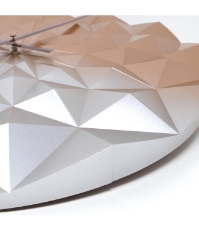 Imagine Ceas geometric de precizie, analog, de perete, creat de designer, model DIAMOND, roz auriu metalic, TFA 60.3063.51