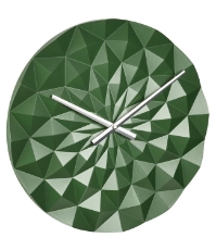 Imagine Ceas geometric de precizie, analog, de perete, creat de designer, model DIAMOND, verde metalic, TFA 60.3063.04