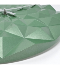 Imagine Ceas geometric de precizie, analog, de perete, creat de designer, model DIAMOND, verde metalic, TFA 60.3063.04