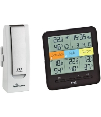 Imagine Sistem meteo SmartHome cu termo-higrometru si 3 senzori wireless, comunicare cu smartphone WEATHERHUB, TFA 31.4007.02