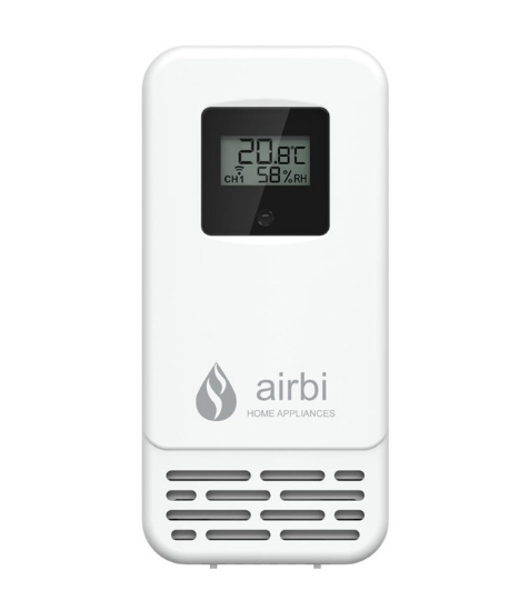 Imagine Senzor pentru temperatura si umiditate,  afisaj LCD, alb, AirBi BI1010