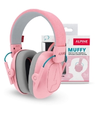 Imagine Casti antifonice pliabile pentru copii 5-16 ani, ofera protectie auditiva, SNR 25, roz, Muffy Kids Pink ALP26481