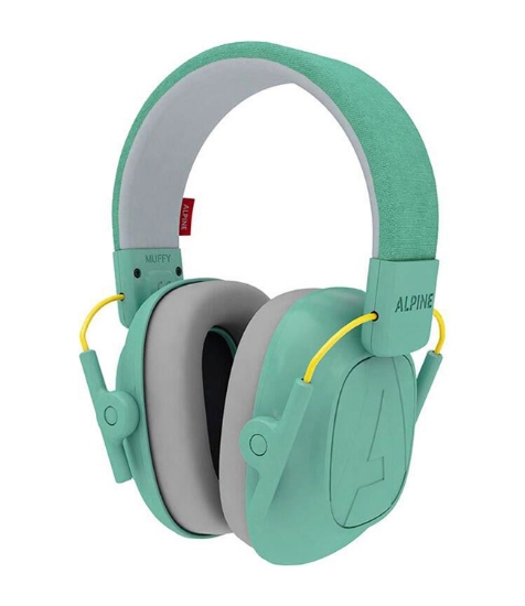 Imagine Casti antifonice pliabile pentru copii 5-16 ani, ofera protectie auditiva, SNR 25, verde menta, Muffy Kids Mint ALP26498