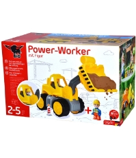 Imagine Buldozer Power Worker Wheel Loader cu figurina