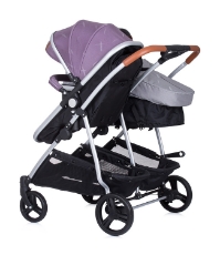 Imagine Carucior gemeni Duo Smart 2 in 1 anthracite lilac