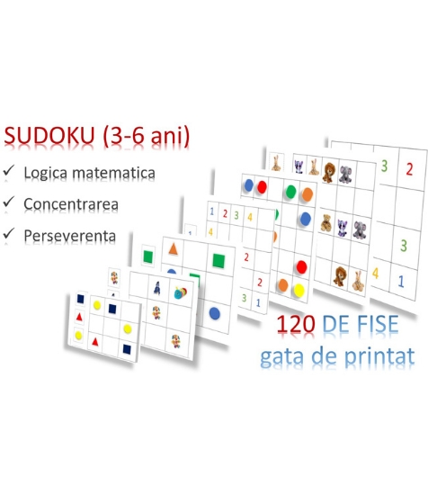 Imagine Fise activitati Sudoku 3-6 ani