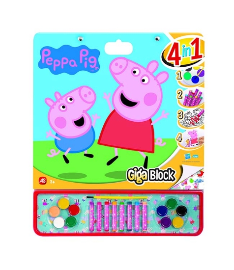Imagine Peppa Pig Set pentru desen Giga Block 4 in 1