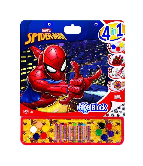 Imagine Spiderman set pentru desen Giga Block 4 in 1