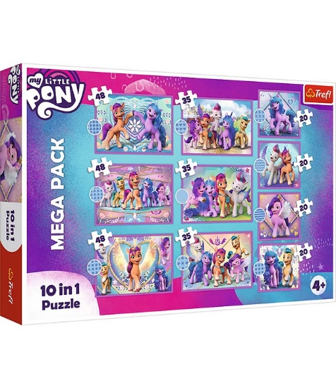 Imagine Puzzle Trefl 10 in 1 My Little Pony -  Poneii stralucitori
