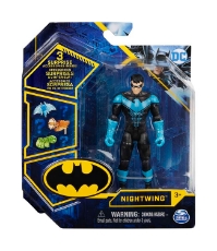 Imagine Figurina Nightwing cu costum tech si articulata 10 cm cu 3 accesorii surpriza