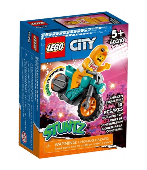 Imagine Lego City Mmotocicleta de cascadorii cu gaina 60310