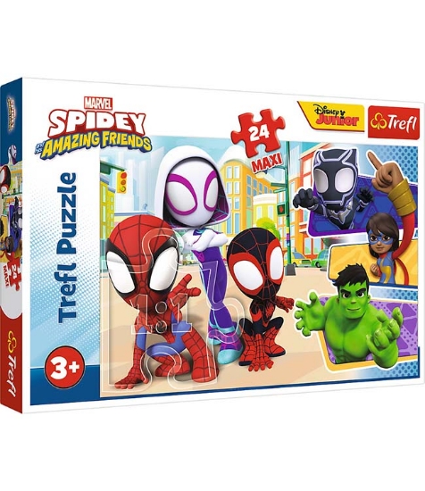 Imagine Puzzle Trefl 24 Maxi Spidey si   prietenii lui extraordinari