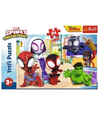 Imagine Puzzle Trefl 24 Maxi Spidey si   prietenii lui extraordinari