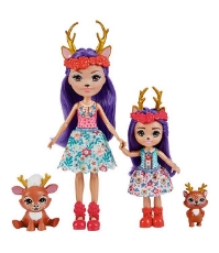 Imagine Enchantimals set papusi Danessa Deer & Sprint si Danetta Deer & Fleet