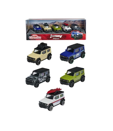 Imagine Majorette Set 5 masini din metal Suzuki Jimny 7.5 cm