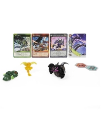 Imagine Bakugan Platinum Powerup S4 Warrior Whale Nano Fury si Nano Sledge