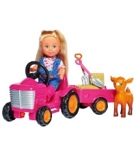 Imagine Papusa Evi Love cu tractor