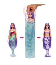 Imagine Barbie papusa descopera culoarea Sirenele curcubeu