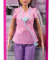 Imagine Papusa Barbie asistenta medicala satena