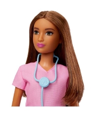 Imagine Papusa Barbie asistenta medicala satena