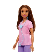 Imagine Papusa Barbie asistenta medicala satena