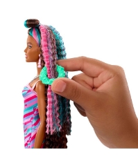 Imagine Barbie Totally Hair papusa Barbie curcubeu