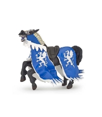 Imagine Figurina calul regelui cu Blazon Dragon albastru