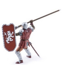 Imagine Figurina cavaler rosu cu sulita si scut