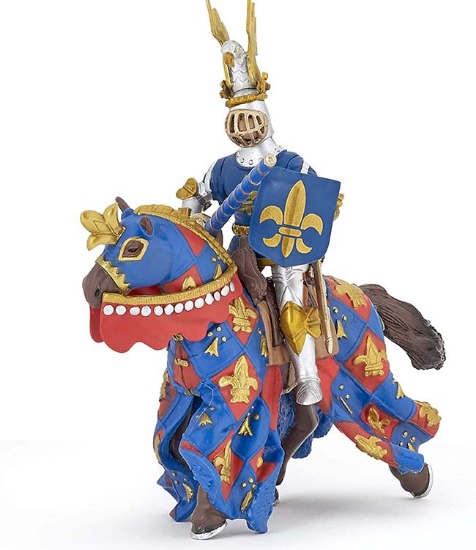 Imagine Figurina cavaler Crin albastru
