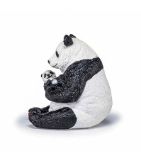 Imagine Figurina urs Panda sezand cu pui in brate