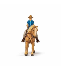 Imagine Figurina set Cowgirl (Vacarita) pe cal