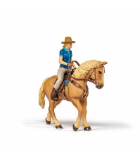 Imagine Figurina set Cowgirl (Vacarita) pe cal