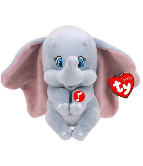 Imagine Plus 15 cm Beanie Babies Disney Dumbo cu sunete