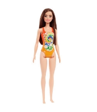 Imagine Papusa Barbie satena cu costum de baie portocaliu