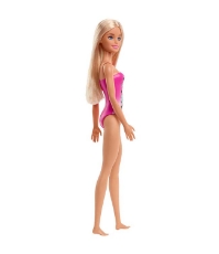 Imagine Papusa Barbie blonda cu costum de baie roz