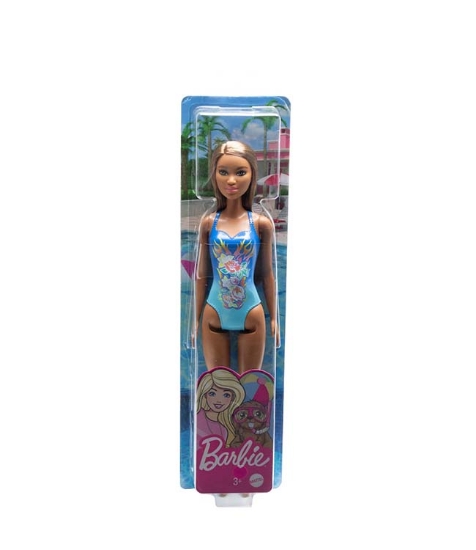 Imagine Papusa Barbie satena cu costum de baie albastru