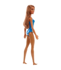 Imagine Papusa Barbie satena cu costum de baie albastru